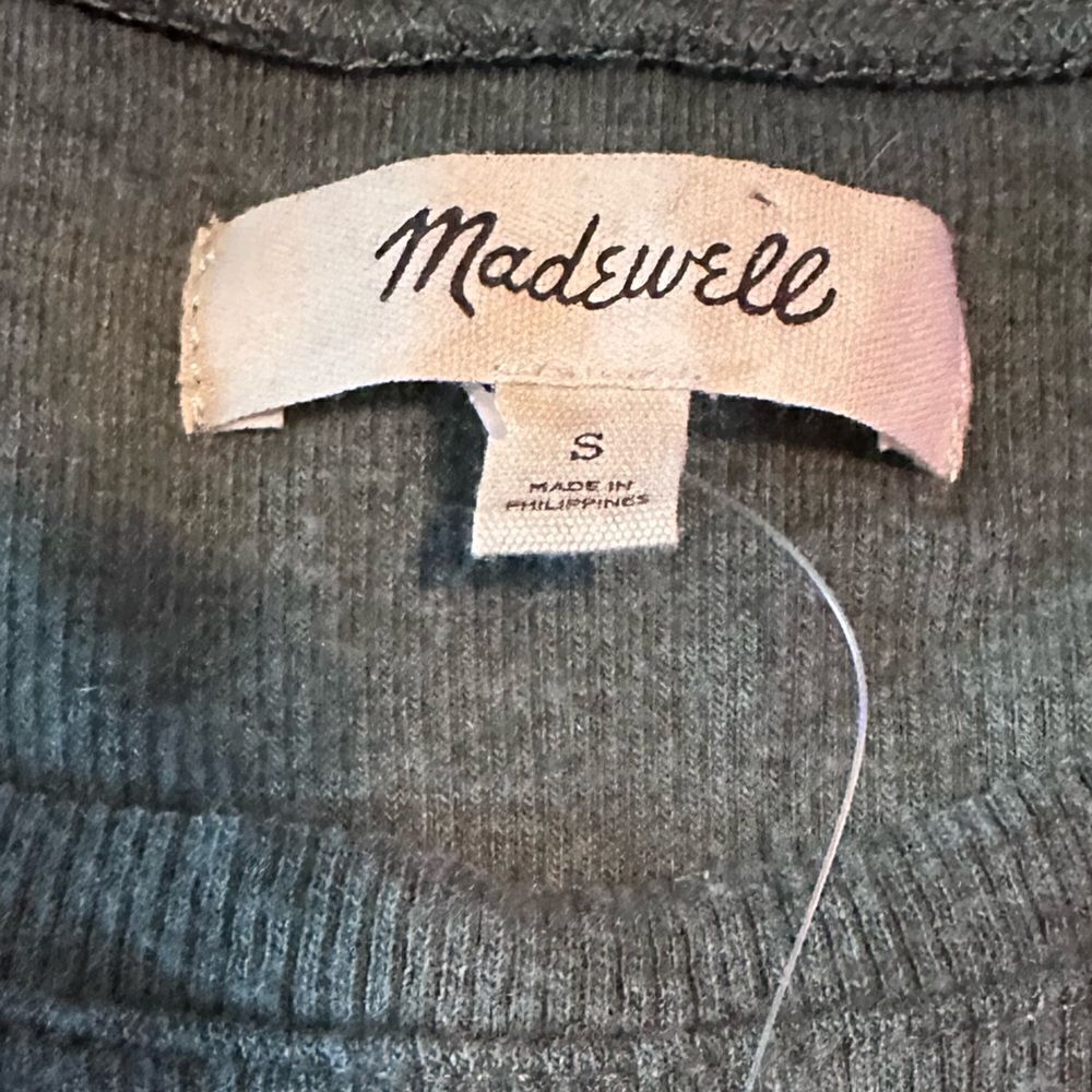 Madewell Ribbed Sleeveless Tank in Forrest Green- Size Small New With Tags - Picture 5 of 5